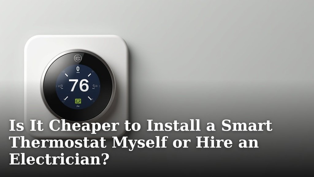 Is It Cheaper to Install a Smart Thermostat Myself or Hire an Electrician?