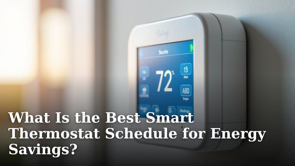 What Is the Best Smart Thermostat Schedule for Energy Savings?