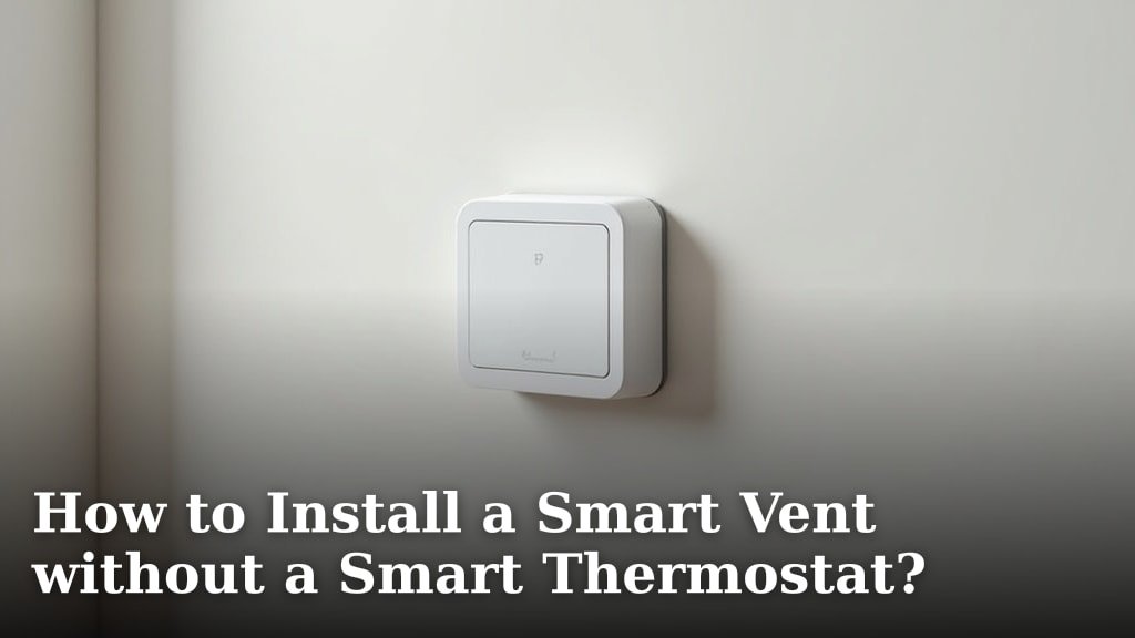 How to Install a Smart Vent without a Smart Thermostat?