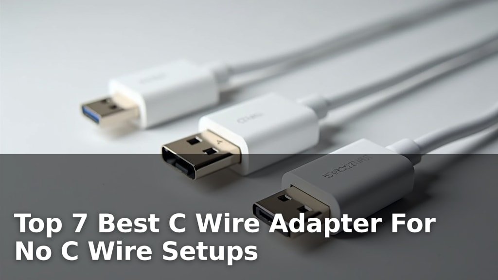 Top 7 Best C Wire Adapter For No C Wire Setups