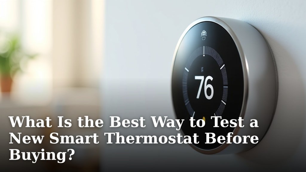 What Is the Best Way to Test a New Smart Thermostat Before Buying?
